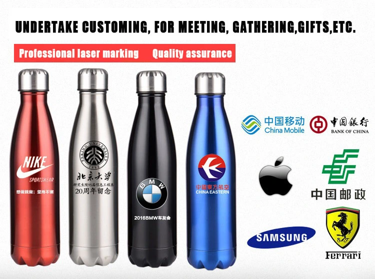 350/500/750ml Double Wall Vacuum Flask Insulated Stainless Steel Water Bottle