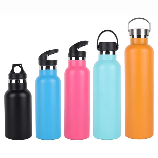 Custom Logo Eco Friendly Portable Sport Vacuum Flask Thermo Bottle Stainless Steel Insulated Double Wall Travel Gym Water Bottle 