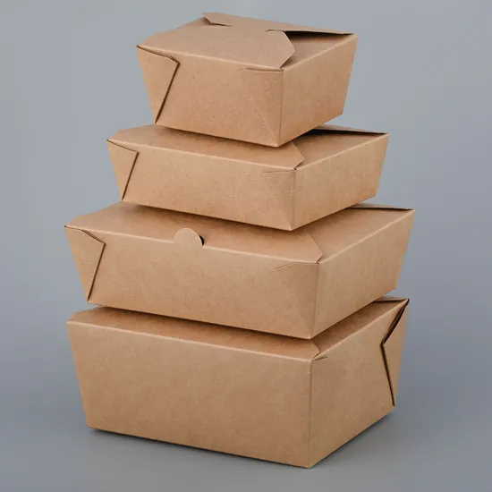Good Price Kraft Paper Takeaway Packaging Take Away Boxes Container Food Lunch Box 