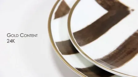 Celebration Event Tableware, Bone China Ceramic Dinner Plate Dinnerware with Crossroda Style 