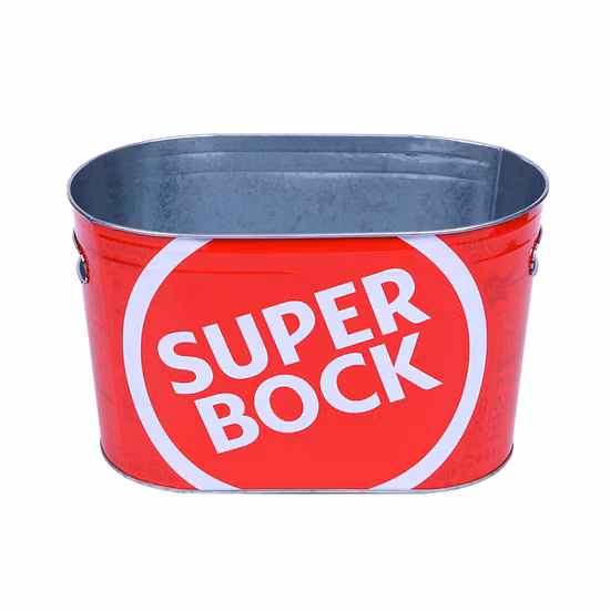 The Tin Ice Bucket Beverage Bucket with Wire Handle