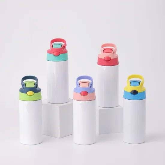 12oz Straight Insulated Water Bottle Stainless Steel Thermal Vacuum Flask Sublimation Mini Tumbler Drink Water Bottle for Kids 