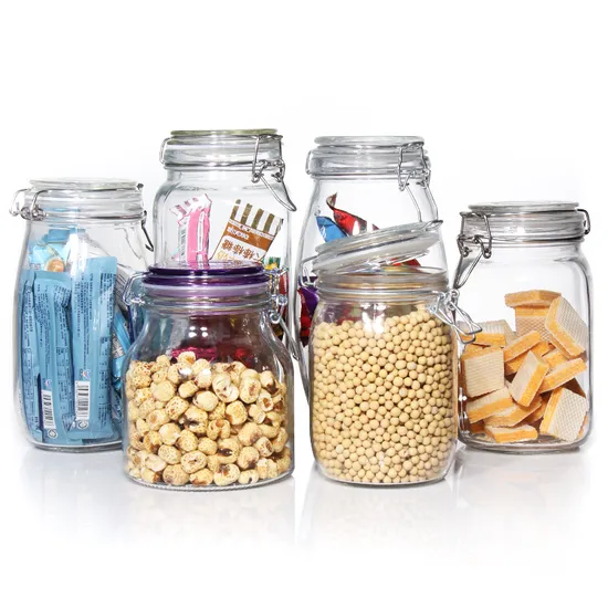 Premium 8 Oz Glass Canister with Steel Locking Lid 