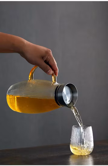 High Quality 1L Glass Jug & Glass Pitcher with Plastic Lid Glass Drinking Jug