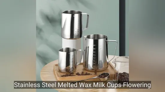 High Quality Sharp Spout Frothing Steaming Coffee Milk Foam Cup Frother Jug Pitcher 