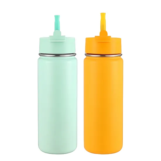 Everich Leak Proof Double Wall Stainless Steel Water Bottle with Straw Support Custom 